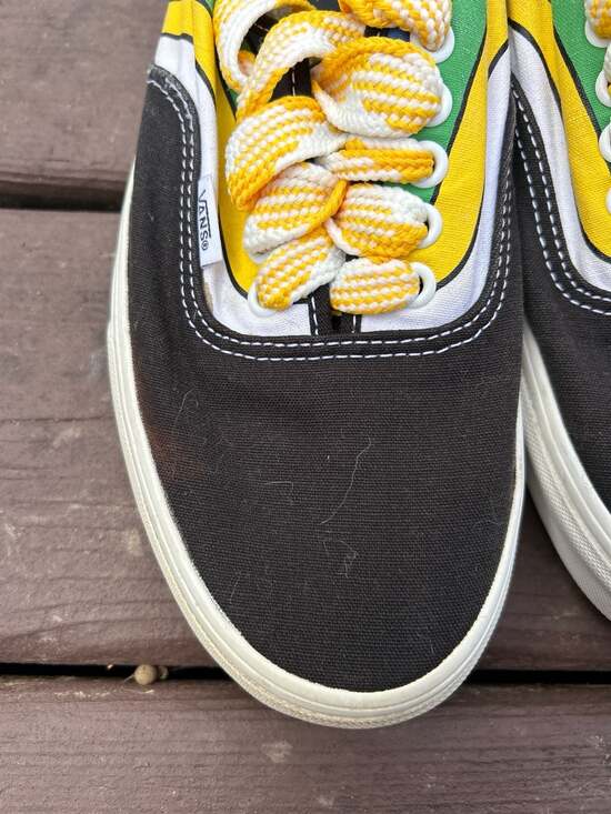 Vans Authentic Refract Rainbow Stripe Low Top Skate Shoes - Picture 2 of 8